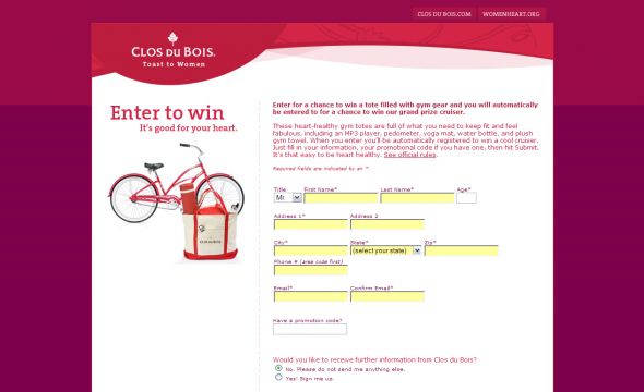 Toast to Women Sweepstakes