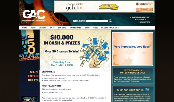 GAC’s Top 50 Videos of the Year Sweepstakes