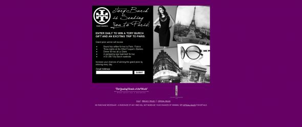 Tory Burch is Sending You to Paris Promotion
