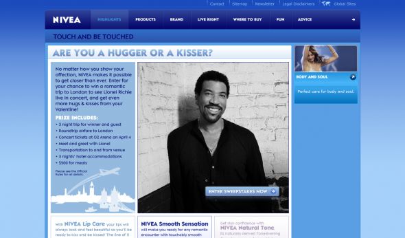 Nivea Hugs & Kisses Sweepstakes