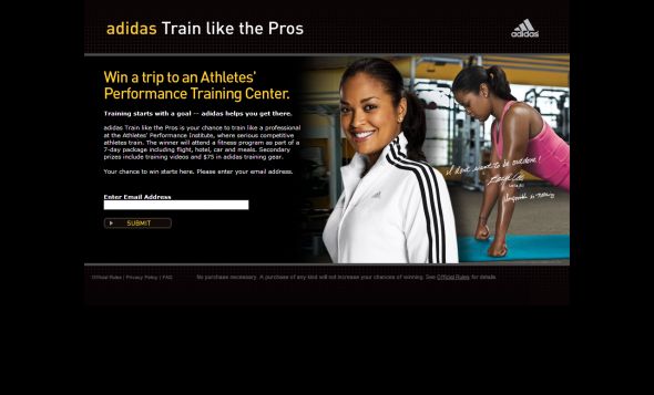 adidas Train like the Pros Promotion