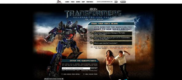 Cartoon Network Transformers Revenge of the Fallen Toys Sweepstakes