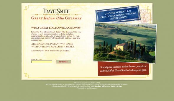 Great Italian Getaway Sweepstakes
