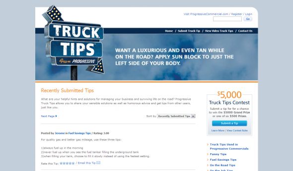 Progressive Truck Tip Contest
