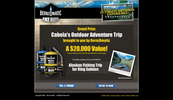 Bernzomatic Ultimate Outdoor Experience Sweepstakes