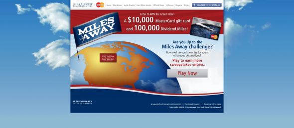 US Airways Miles Away Sweepstakes US Airways Miles Away Sweepstakes