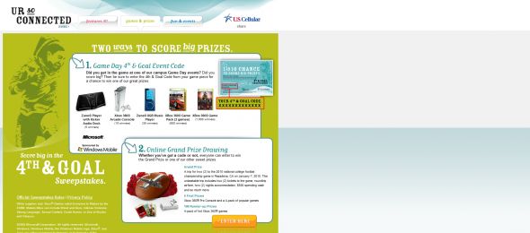 U.S. Cellular 4th and Goal Sweepstakes