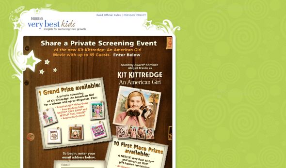 Nestlé Kit Kittredge: An American Girl Sweepstakes
