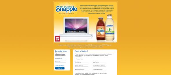 Walgreens Snapple MacBook Promotion