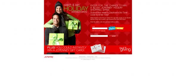 Watch and Win Holiday Sweepstakes Watch and Win Holiday Sweepstakes