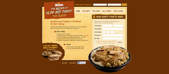 WAWA The Quest For Hot Turkey Contest