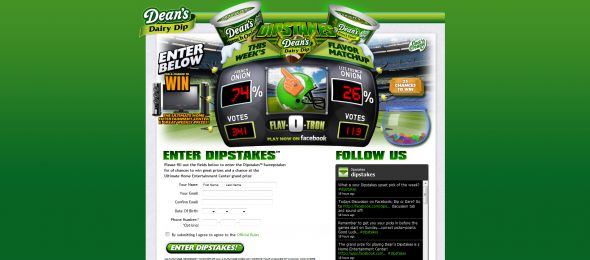 Ventura Foods Dean’s Dipstakes Party Sweepstakes