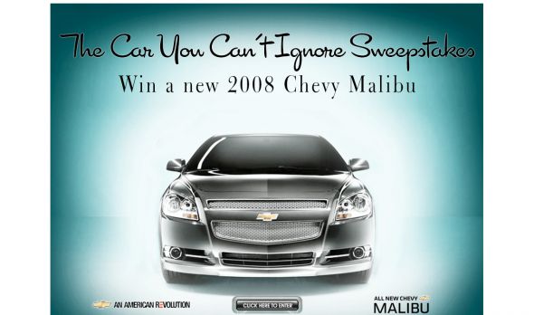Chevy Malibu ‘The Car You Can’t Ignore’ Sweepstakes