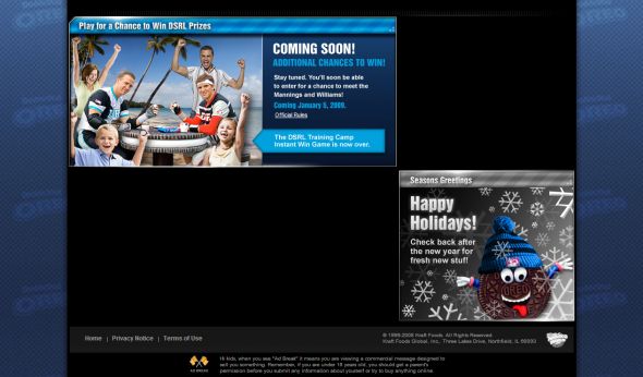 Double Stuf Meet the Mannings & Williams Instant Win Game