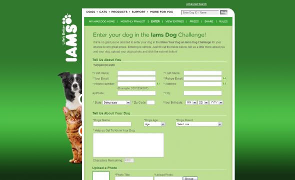 Make Your Dog an Iams Dog Challenge