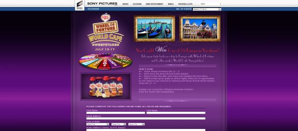 Wheel Of Fortune World Café Week Sweepstakes