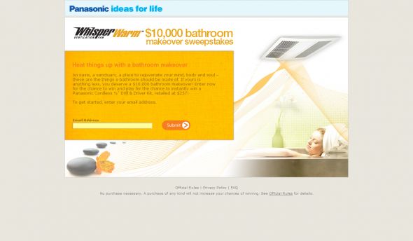 The WhisperWarm $10,000 Bathroom Makeover Sweepstakes