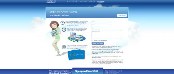 White Cloud Secret Switch Sweepstakes