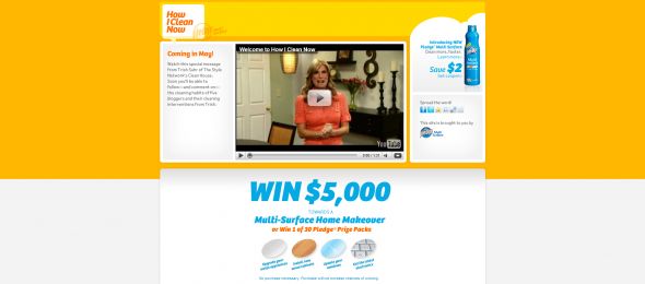 Pledge Multi-Surface Mobile Marketing Sweepstakes