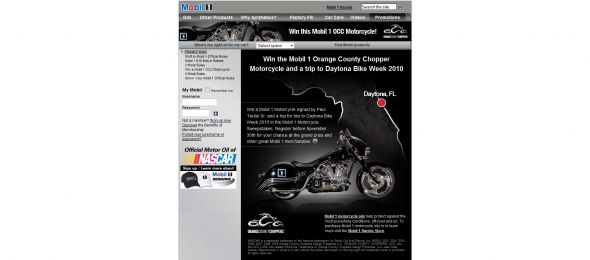 Mobil 1 Motorcycle Sweepstakes