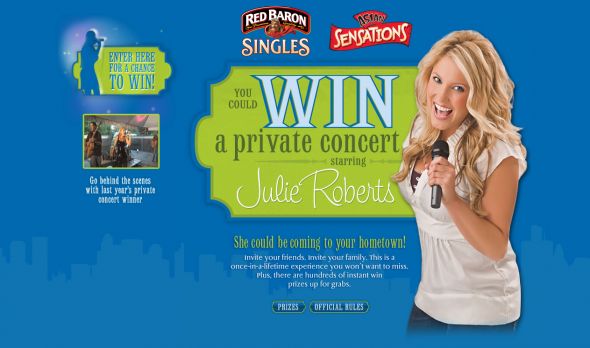 You Could Win a Private Concert Starring Julie Roberts Promotion
