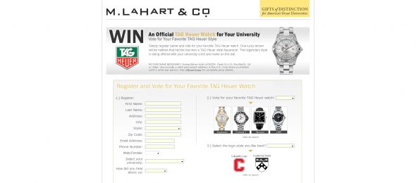 M.LaHart & Co. TAG Heuer Giveaway Sweepstakes