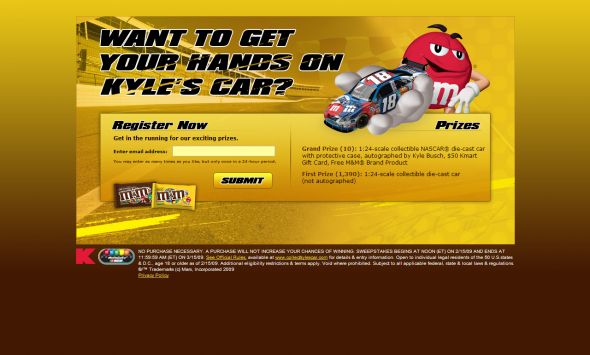 Mars Kmart M&M’S Win Kyle’s Car Sweepstakes