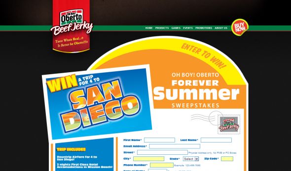 The  Oh Boy! Oberto Forever Summer Sweepstakes