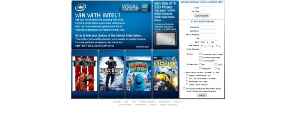 Intel Visual Adrenaline ISV Game Giveaway