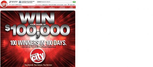 CircuitCity $1000 a Day for 100 Days Sweepstakes