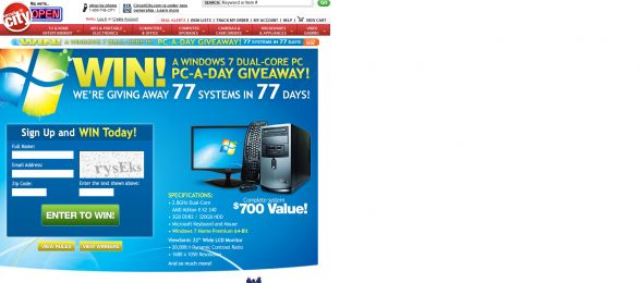 CircuitCity.com WINDOWS 7 PC a day for 77 Days Sweepstakes