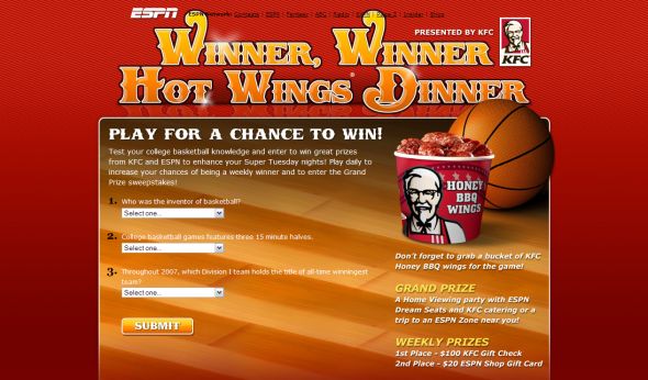 Winner, Winner Hot Wings Dinner