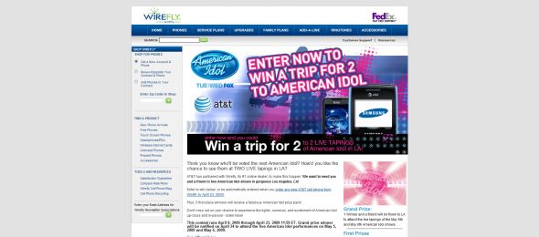 Wirefly AT&T American Idol Sweepstakes