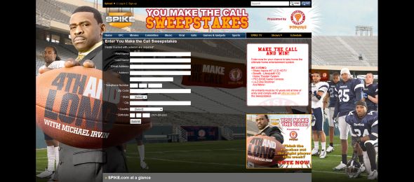 Spike’s You Make The Call Sweepstakes