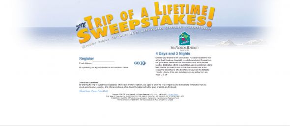 Trip of a Lifetime Sweepstakes