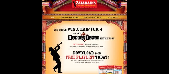 Zatarain’s House of Blues Sweepstakes