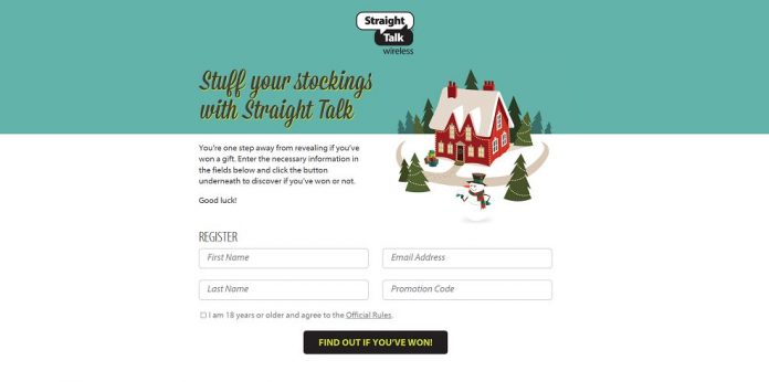 TracFone and Straight Talk Stuff Your Stocking Instant Win Game