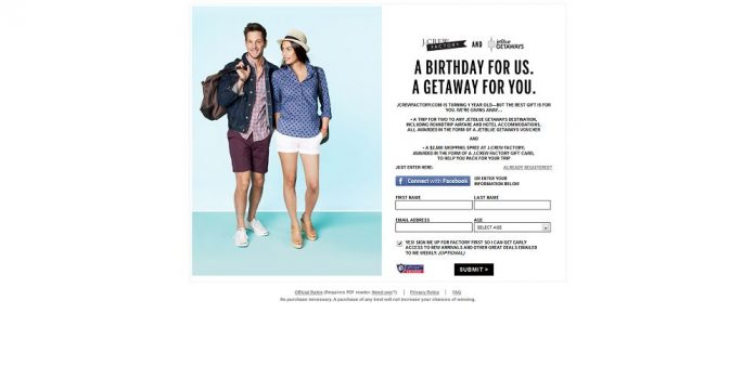 #3054-J_Crew Factory + JetBlue Getaways Sweepstakes and Instant Win-jcrewfactory_promo_eprize_com_jetblue