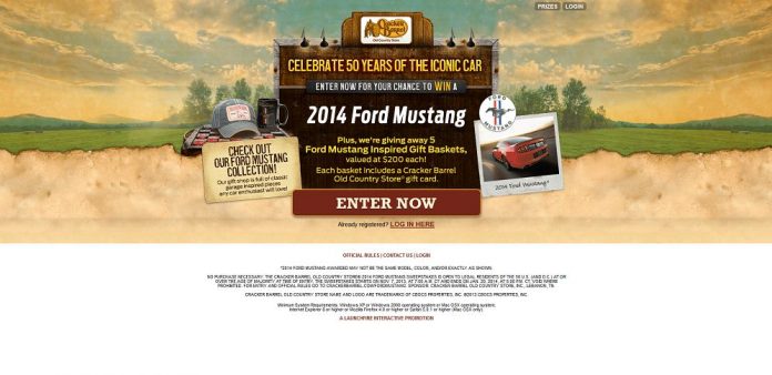 #3636-Cracker Barrel - 50 YEARS OF GEARS SWEEPSTAKES-www_crackerbarrelsweeps_com