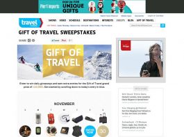 Gift of Travel Sweepstakes