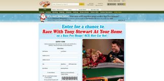Bass Pro Shops Tony Stewart SCX Slot Car Race Sweepstakes