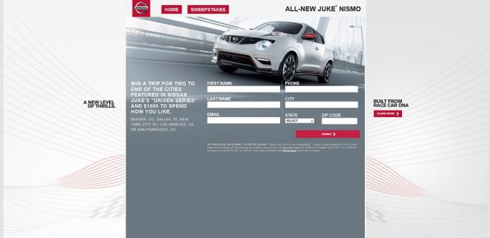 #4098-Nissan Juke I Sweepstakes-agenda_complex_com_nissanjukehub_sweepstakes
