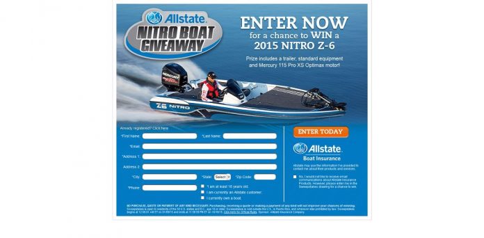 Allstate Nitro Boat Giveaway