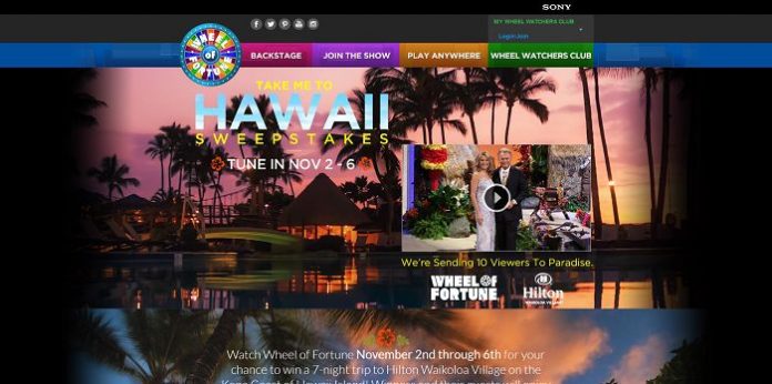 Wheel of Fortune Take Me To Hawaii Sweepstakes (WheelOfFortune.com)