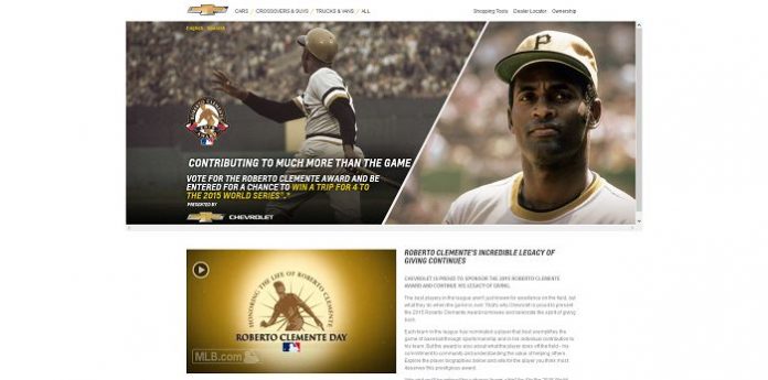 ChevyBaseball.com - MLB Roberto Clemente Award Sweepstakes ChevyBaseball.com - MLB Roberto Clemente Award Sweepstakes