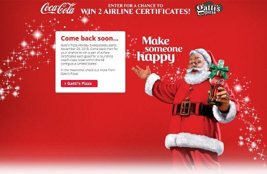 Gatti’s Pizza Holiday Sweepstakes 2015: Win Airline Vouchers! Gatti's Pizza Holiday Sweepstakes 2015