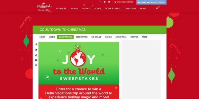 Hallmark Channel's Joy To The World Sweepstakes Hallmark Channel's Joy To The World Sweepstakes