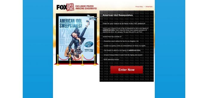 American Idol Flyaway to Hollywood Sweepstakes