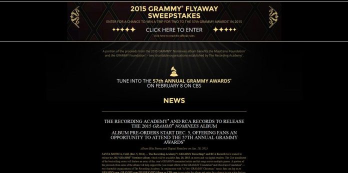 GRAMMY Nominees Album Flyaway Sweepstakes
