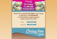 Souper $5,000,000 Sweepstakes (chickensoup.com/instantwin)